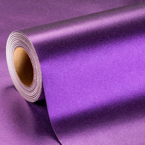MAYPLUSS Purple Wrapping Paper Roll Thick Gift Wrap Paper Featuring Solid Color Pearly-Lustre for Wedding Birthday Anniversary Baby Shower Graduation Mothers Day Christmas 17 Inch x 16.4 Feet