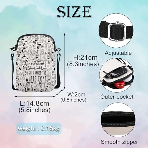 MEIKIUP White Coat Crossbody Bag White Coat Ceremony Gift Medical Students Graduation Messenger Bag4