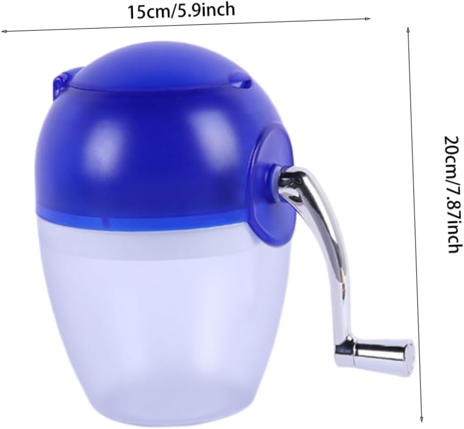Uonlytech Manual Ice Crusher Shaver Hand Crank Ice Grinder for Shaved Ice Slushies Smoothies Compact Random Color Options for Summer Fun