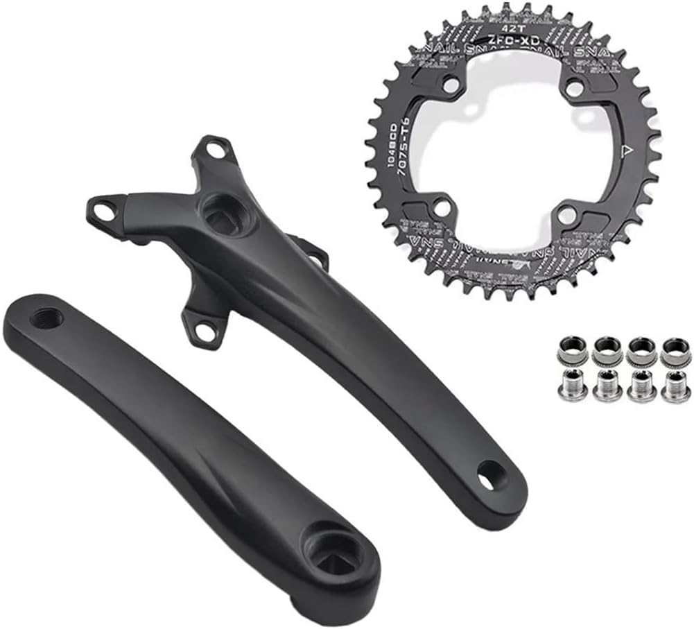Pédalier de vélo VTT mono plateau 170 mm 34T 36T cône carré