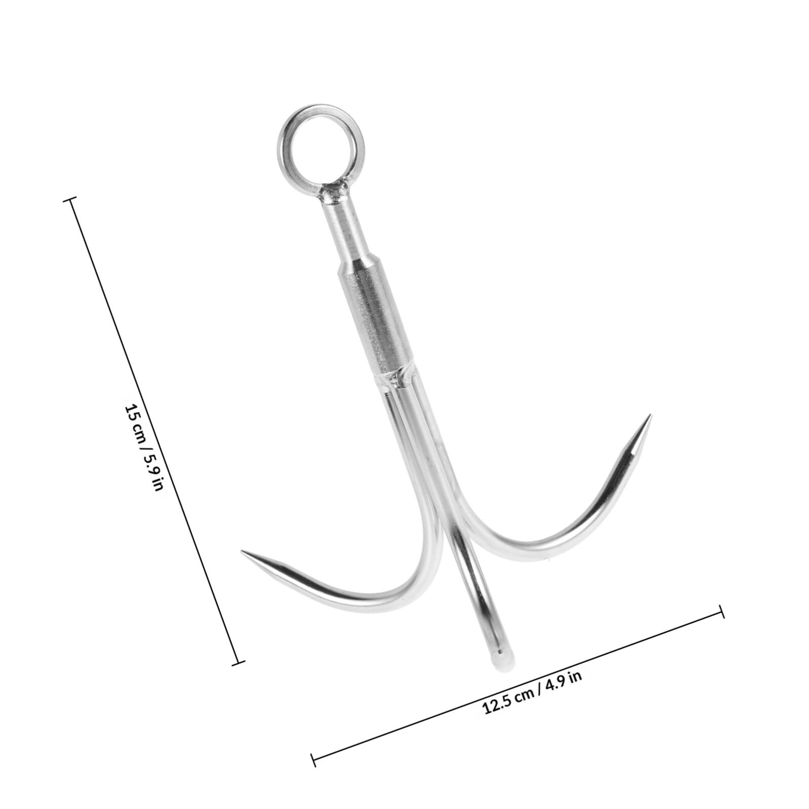 Gancho de Acero Inoxidable para Exteriores Cuerda de 10 Metros, Gancho de Tres Puntas para Pesca y Rescate, Herramienta de Agarre para Escalada y Camping, Color Aleatorio