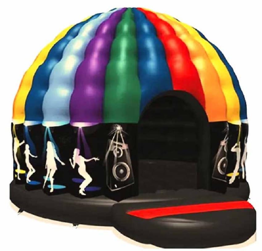 BOZHOUYUPIN New Inflatable Disco Dome Bounce House Jumping Castle with Lights