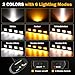 Auxbeam 4 Inch 240W LED Pods, Amber White Fog Light 6 Modes Strobe Lights for Work Truck, Dual Color Combo Offroad Driving Light for Jeep ATV Utv Car, 4 Packs