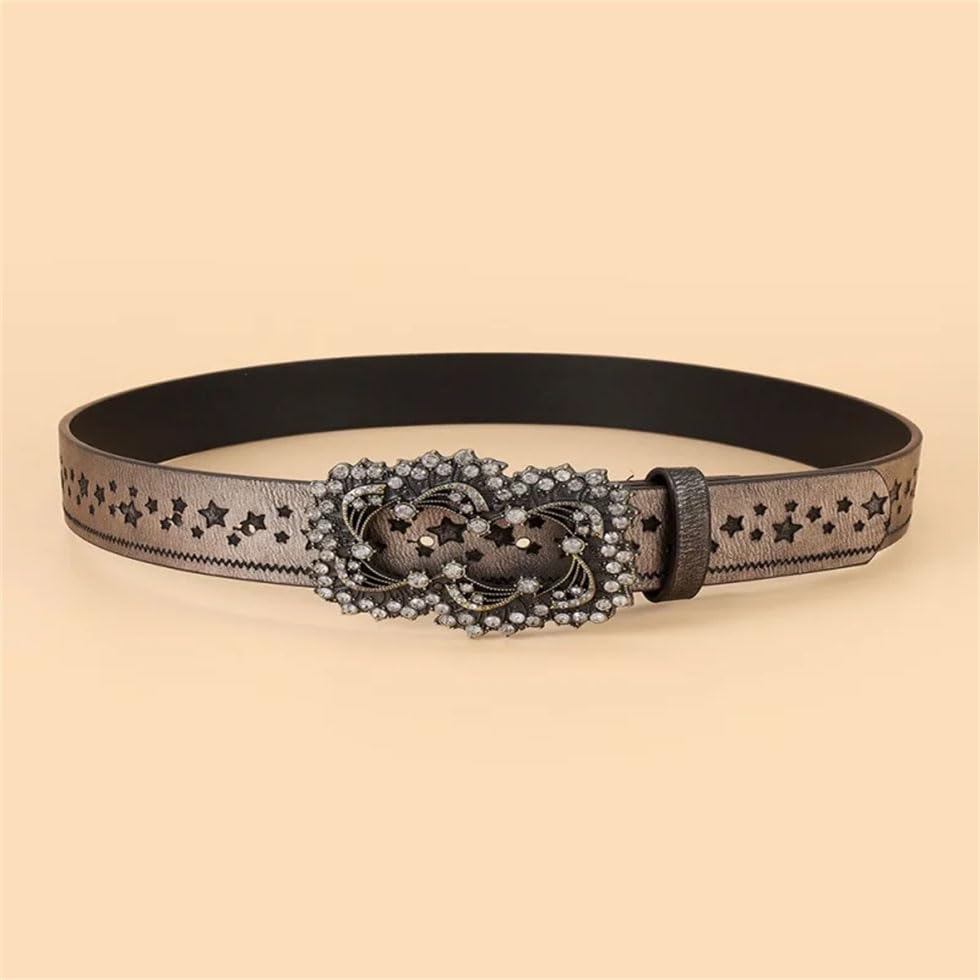 Pohullan Women Personality Vintage Rhinestone Decoration Belts Harajuku High Street Ethnic Style Waistband4
