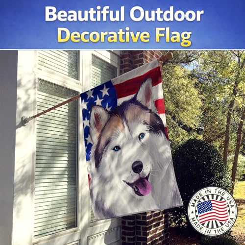 Drapeau Husky d'Alaska grand format pavillon canevas extérieur multicolore