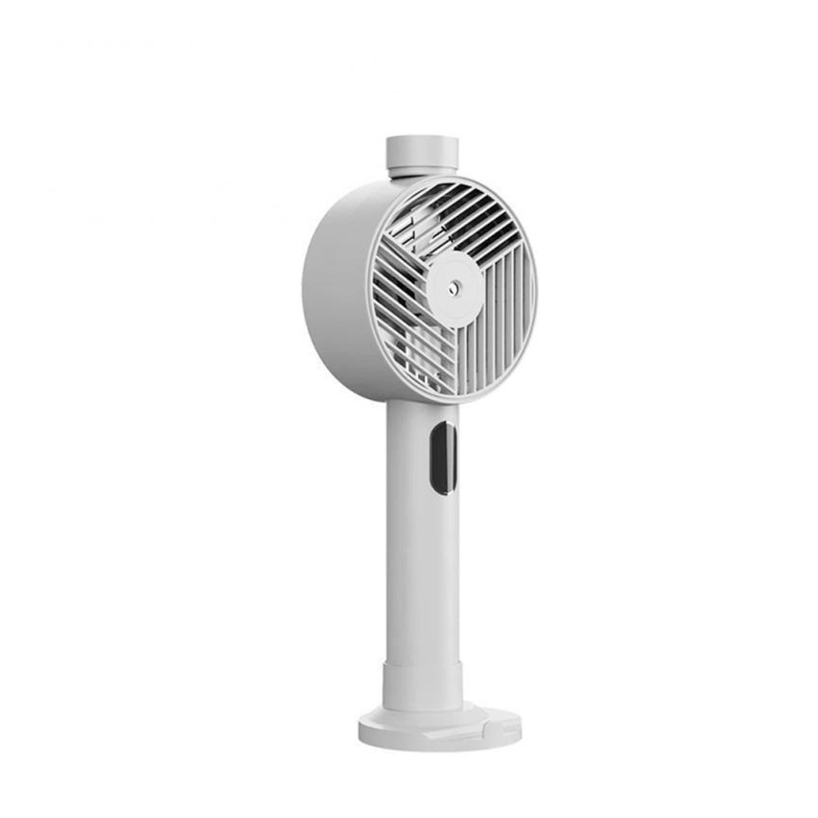 Electric Water Spray Mist Fan USB Rechargeable Handheld Mini Cooling Air Conditioner Humidifier Humidification Airflow Comfort Refreshing Breeze(White)