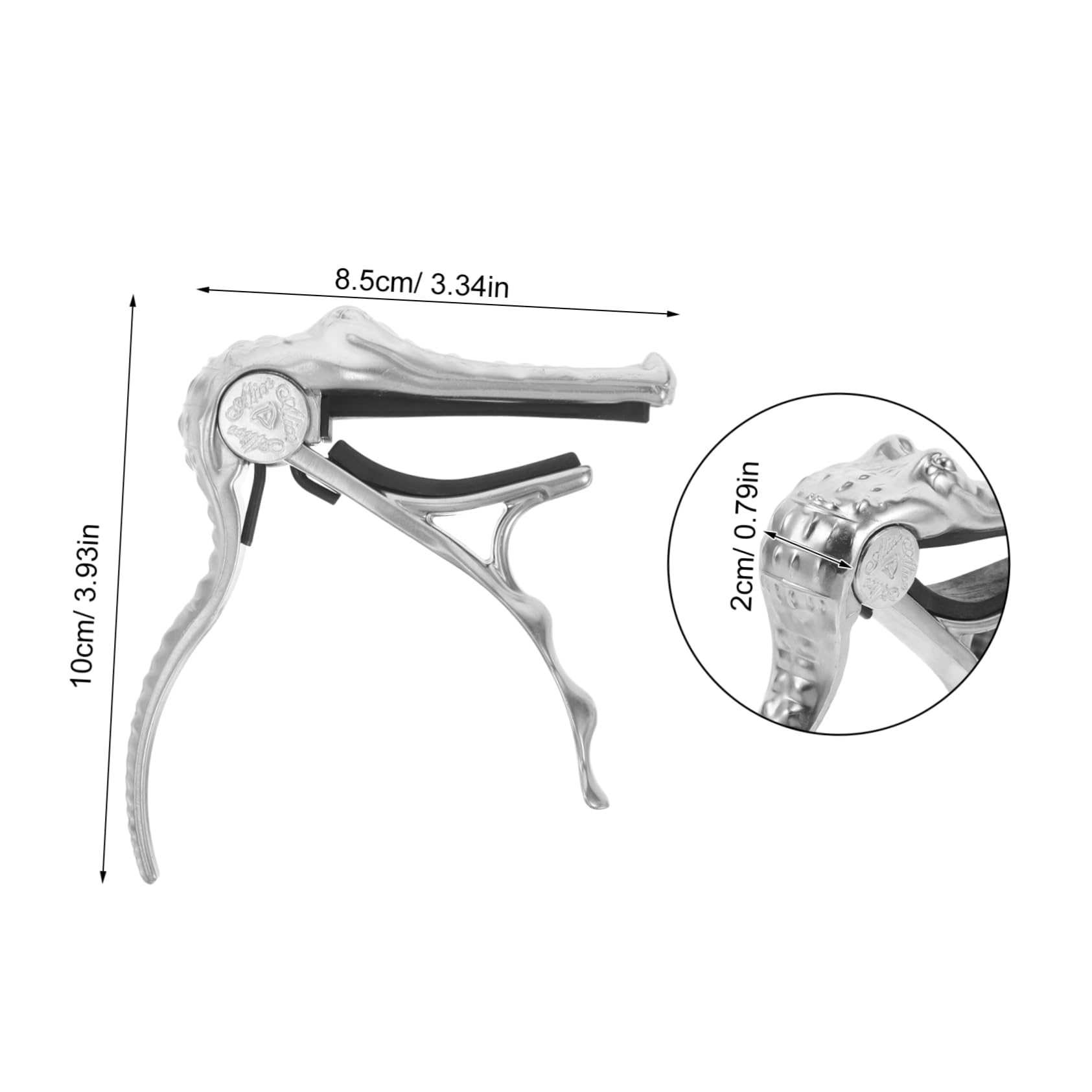 HANABASS Metal Guitar Capo for Acoustic and Electric Guitars Reliable Alligator Head Design Sturdy Construction for Performance Versatile Capo for Classical and Folk Musicians