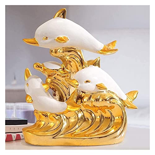 Art figurines desktop ceramics electroplate deco bureau moderne - 6