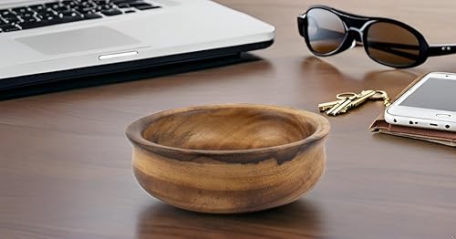 Miniatura 5 de Tazón decorativo hecho a mano de madera de mango de 6 x 2 pulgadas para servir aperitivos para frutas secas, papas fritas, mesa de café, mostrador,