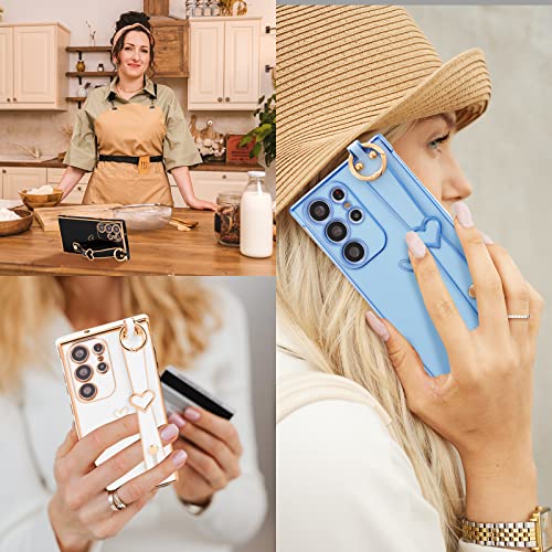 Coque Samsung S22 Ultra antichoc béquille intégrée blanc - 5