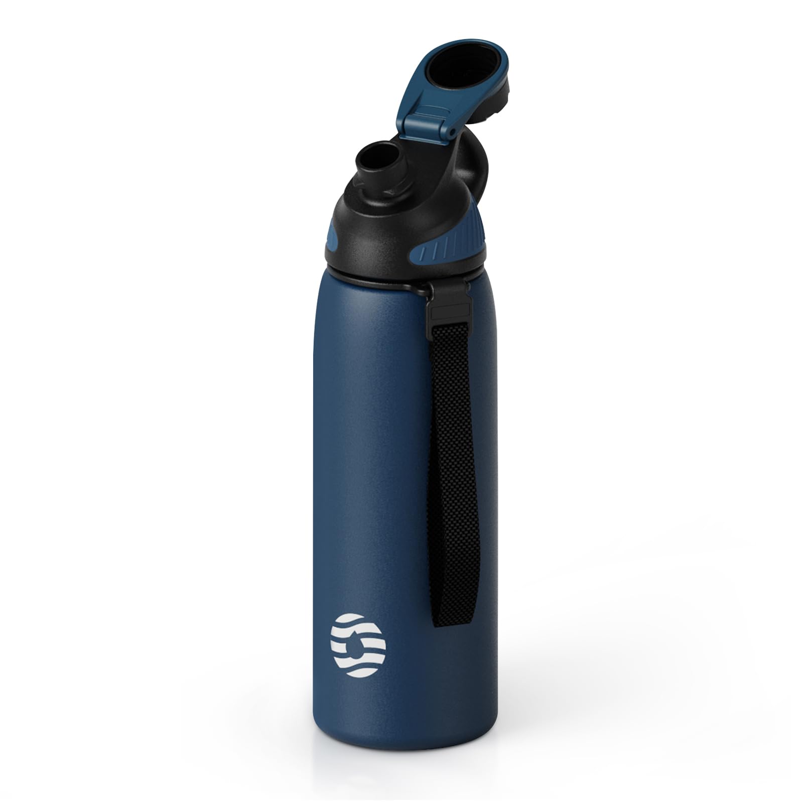 24oz Stainless Steel Insulated Water Bottle No Straw Spout Lid