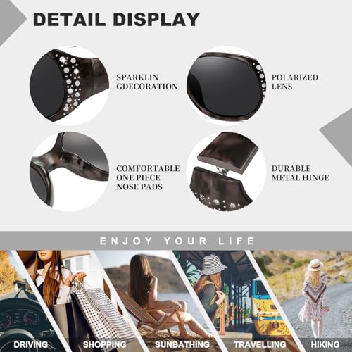 Image of HAOLOTA Polarized Sunglasses for Men Women Designer Driving Glasses Lightweight UV400 Protection
