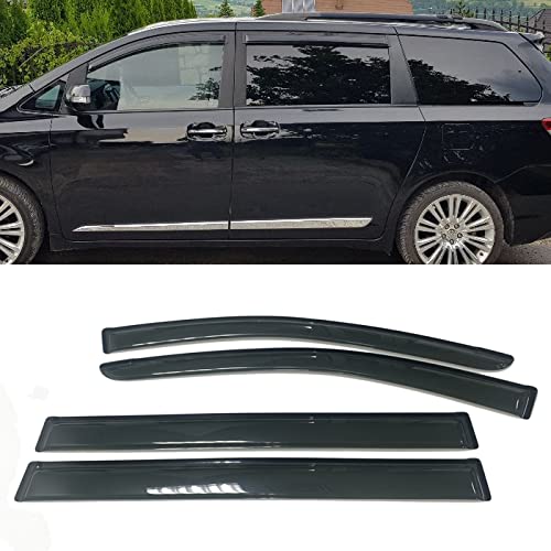 Photo 1 of **USED**Set of 4Pcs Smoke Window Sun Rain Visors Vent Guard Wind Deflector 