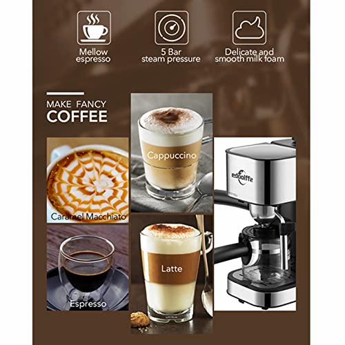 Generic Macchina da caffè 0.25L 5bar Macchina for caffè Espresso Macchina da caffè Costruito in Formato Latte Foam Semi… - immagine 4