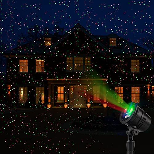 Motion 8 Patterns in 1 LEDMALL RGB Outdoor Garden Laser Christmas Lights with RF Remote Control