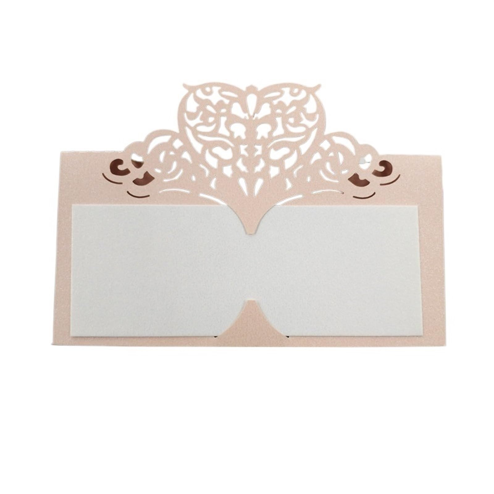 Hochzeitseinladungen 10/50/100 Stücke Hochzeit Tischkarte Papier Laser Geschnitten Herzform Tisch Namenskarte Party Dekoration Bevorzugung Sitzkarte Für Verlobung Party(Pink,100pcs)