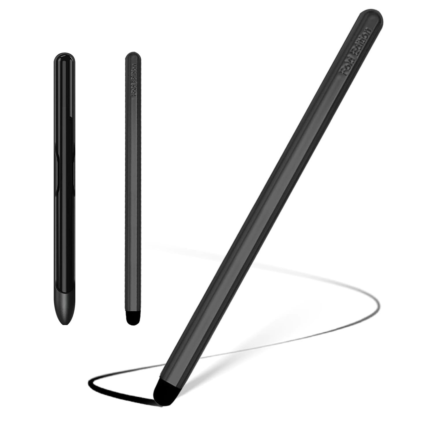 Stylus Pens with Pen Slot for Touch Screens, High Precision Capacitive Universal Stylus for iPad iPhone Tablets Samsung Galaxy All Touch Screen Devices (Black-Long)