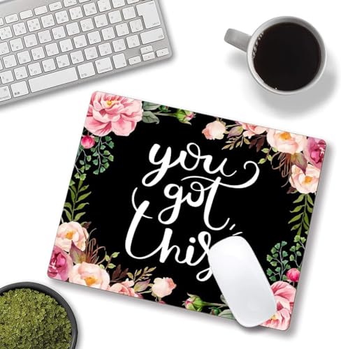 Image of Premium-Textured Mouse Pad, Non-Slip Rubber Base Mousepad for Laptop, Computer & PC, 9.5x7.9 in - Enhanced Precision, Ergonomic Comfort, Ideal for Gaming & Office (You Got This)