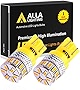 Alla Lighting T10 Wedge Amber Yellow 194NA 194 168 2825 175 W5W W10W LED Bulbs Super Bright High Power 3014 18-SMD Side Marker Lights/Interior Lights Lamp Replacement