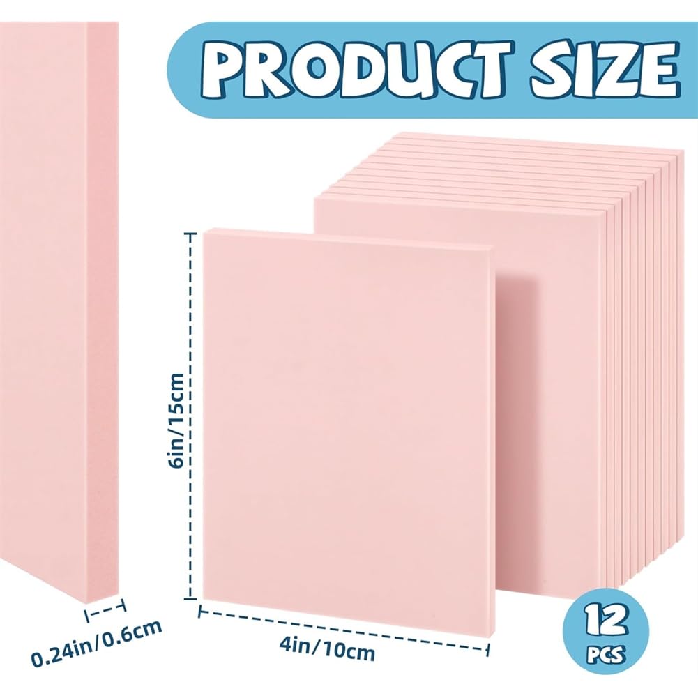 12 Bloques de Linóleo de Caucho de 10 X 15 cm para Grabado: Kit Completo para Tallar Sellos, Ideal para Impresión en Linóleo y Bricolaje.