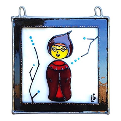 Lekoky Suncatcher Stained Glass Window Panel Decoration Unique Gift Art Handmade in Enland Ryusei Cover