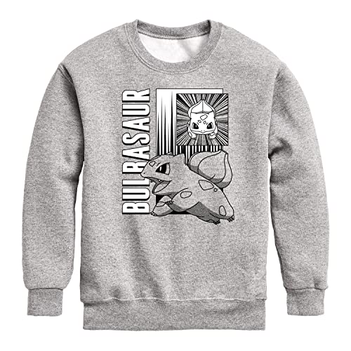 HYBRID APPAREL - Pokémon - Bulbasaur Anime Battle - Kids KIDS CREW FLEECE