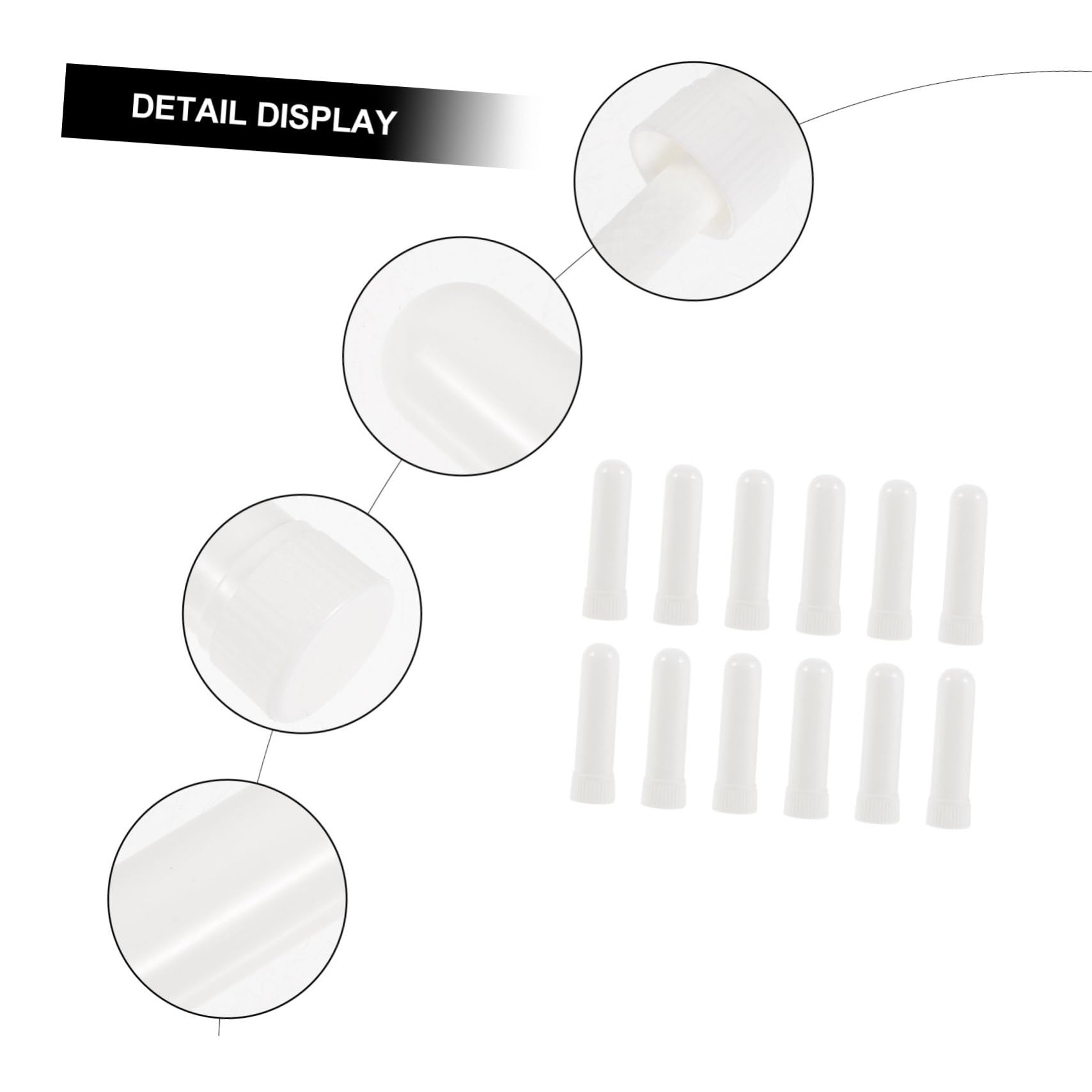 Healvian 60piezas Tubos De Aromaterapia Para Inhaladores Stick Para Aceites De Congestión Nasal y Refrescante Para