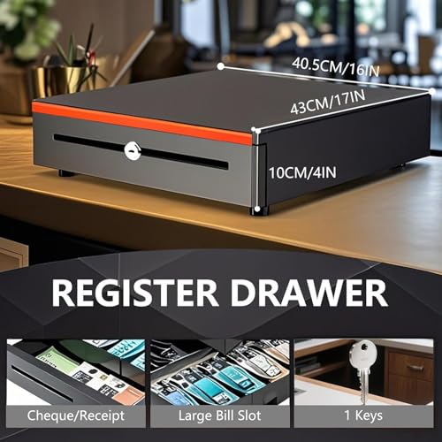 Kasa fiskalna z ekranem dotykowym do sprzedaży detalicznej – system POS z dwurdzeniowym procesorem I5, 128 GB SSD, 8 GB RAM, zawiera drukarkę termiczną i skaner kodów kreskowych dla małych firm i