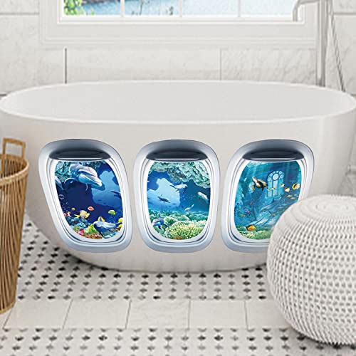 Adhesivos no deslizantes de baño 3D impermeables con relieve multicolor 6