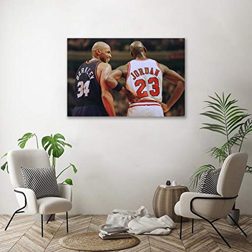 Peinture sur toile Michael Jordan pour salon et décoration murale moderne