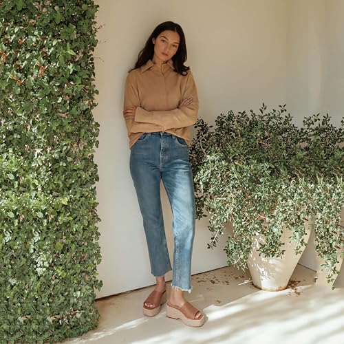 Image of EQAUDES Platform Slip on Espadrille Sandals for Women Summer Wedges Slides -Flatform, Open Toe, Bohemia, Beach, Wedding