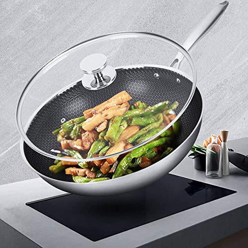 Wok de acero inoxidable 304 con recubrimiento antiadherente miniatura 2