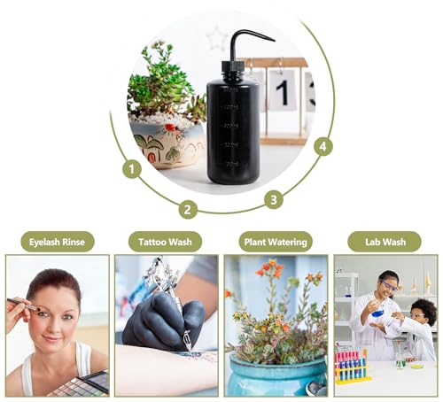 image for Melphoe Tattoo Wash Bottle Squeeze, 2Pcs 500ml Squirt Bottle Succulent