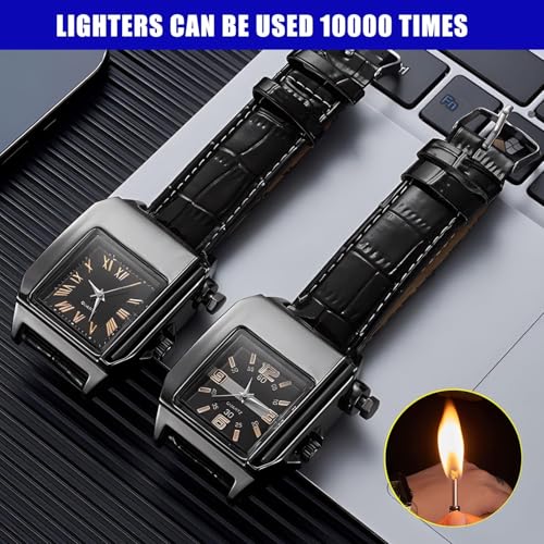 Encendedor Multifuncional 2 en 1 con Reloj Negro miniatura 5