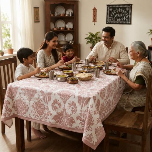Image of LITO LINEN AND TOWEL Single Bed Solapur Chaddar 100% Cotton Blanket - Reversible Handloom Bedspread for Winter & All Seasons, Soft Breathable Cotton Bedsheet /Blanket - Rust Rose, 60 inchx90 inch