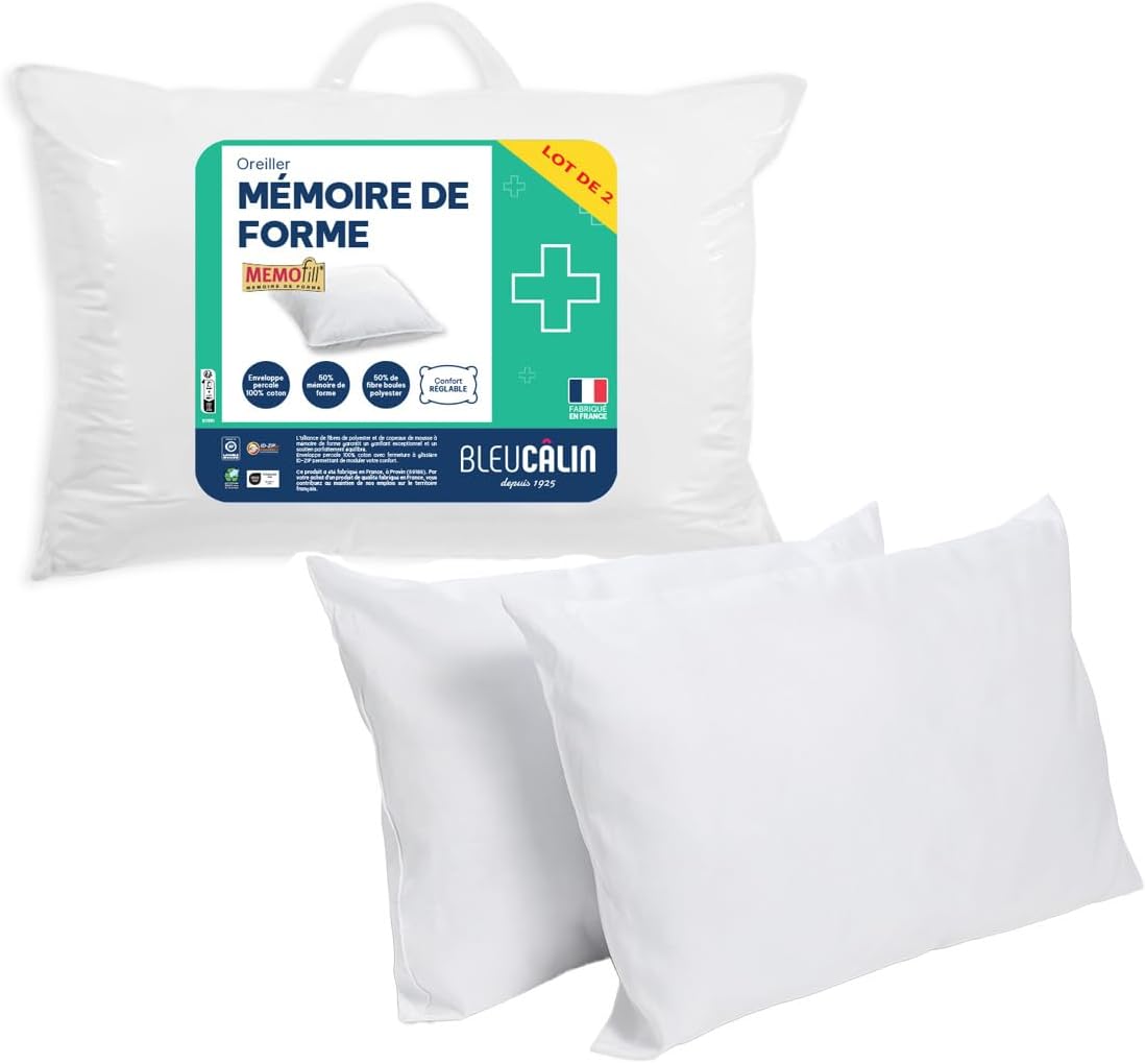 Oreiller cervical ergonomique en mousse à mémoire de forme - Oreiller orthopédique de