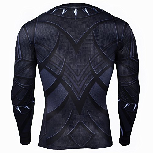 Cosfunmax Superhero Shirt Compression Sports Shirt Runing Fitness Gym Men's Base Layer (Style A, M)