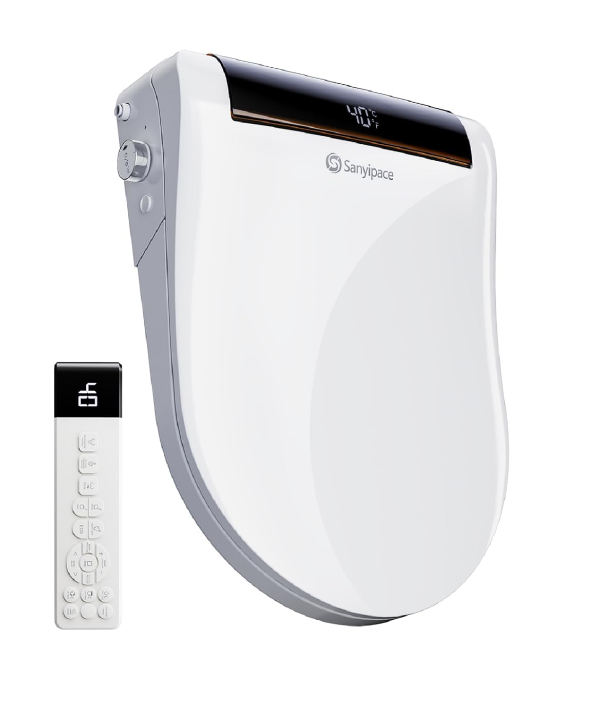 Abattant de Toilette Intelligent Bidet à Double Bras de Pulvérisation, Siège Japonais Chauffant, WC Douche à Couvercle Automatique et Aromathérapie, Bidet Électronique eau Chaude et Sèche-Cheveux
