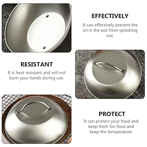 Doitool Frying Pan Lid Pan Lids 9- Inch Stainless Steel Universal Lid For Pots Pans And Skillets Replacement Frying Pan Cover And Cast Iron Skillet Lid Cover Food Cover Universal Lid 12 Inch Pan Lid #TOP7
