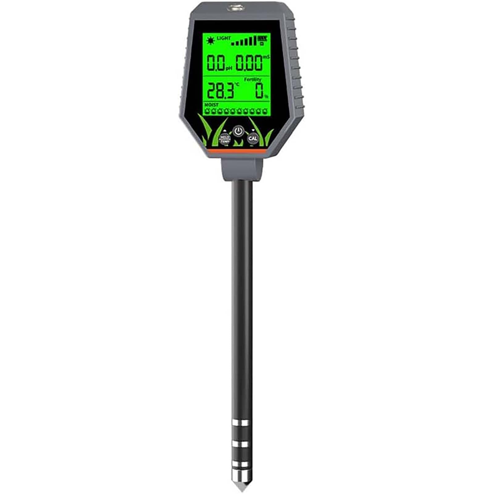 Tester del PH del Terreno ad Alta precisione Strumento di Test della conducibilità del Terreno Dispositivo di rilevamento del Terreno Portatile Rilevatore di PH/conducibilità/inten