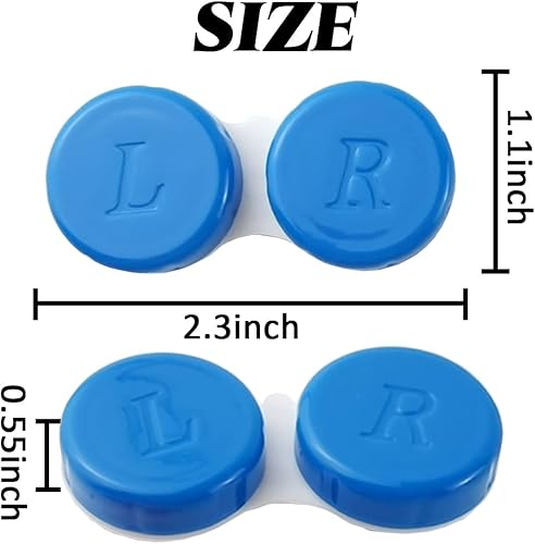 Miniatura 2 de TIHOOD Estuche colorido para lentes de contacto de 60 piezas, contenedor para lentes de ojos, contenedor de almacenamiento en remojo, kit de viaje