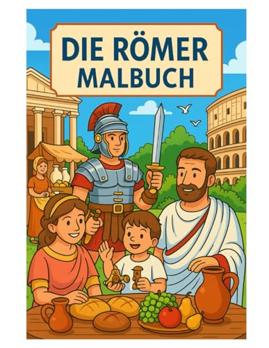 Römer Malbuch: 50 detailreiche Illustrationen aus dem Leben im alten Rom: Für Kinder und Erwachsene zum Ausmalen und Entdecken
