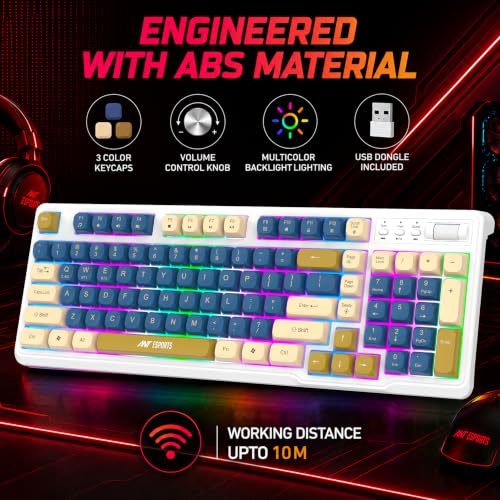 Ant Esports Store Ant Esports KM580 PRO V2 Wireless Gaming Keyboard, - Image 7