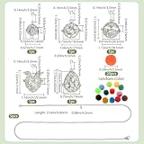 SUNNYCLUE 1 Box 5Pcs Essential Oil Diffuser Jewellery Aromatherapy Necklaces with 20Pcs Pom Pom Balls Tree Of Life Heart Angel Wings Hollow Bead Cage Pendants Diffuser Jewellery for Women Adult Gifts - Image 2