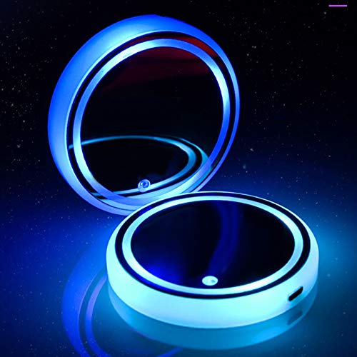 YOPOTIKA Luci a LED per Portabicchieri, Sottobicchieri per Auto a LED, 7 Colori e 3 Modalità di USB-ladens, per Bevande Decorazione di interni Luce Atmosferica