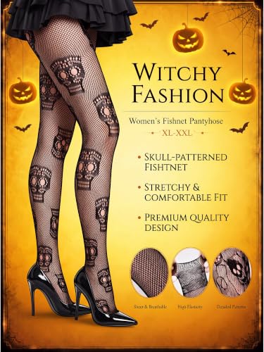 Image of Newcotte 6 Pair Halloween Fishnet Stocking for Women