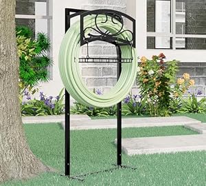 Kingson K233 Freistehende Gartenschlauchtrommel mit Korb