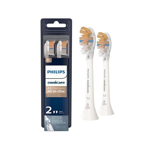 PHILIPS Sonicare A3 Premium All-In-One Brush Head, White, 2 Count
