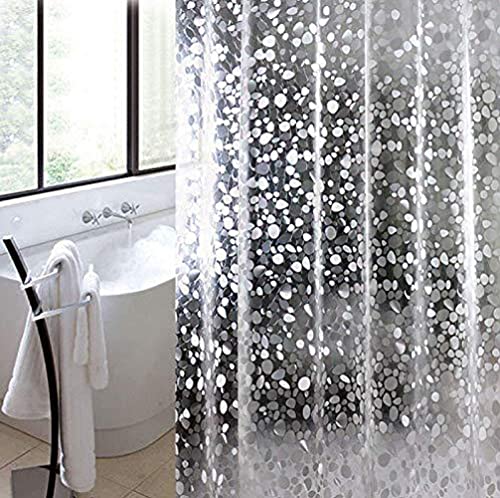 Neecan EVA Waterproof 3D Pebble Bathroom Shower Curtain Liner with Free Hooks,Non Toxic,Eco-Friendly,Odorless,Semi-Transparent. Pebbles 71Wx79L Neecan EVA Waterproof 3D Pebble Bathroom Shower Curtain Liner with Free Hooks,Non Toxic,Eco-Friendly,Odorless,Semi-Transparent. Pebbles 71Wx79L