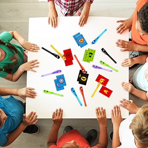Herofiber Superhero Party Favors | Set Of 12 | Invisible Ink Pen And Mini Notebooks | Goodie Bag Stuffers For Kids, Party Favors For Kids, Birthday Party Favors, Classroom Prizes, And More! #TOP6